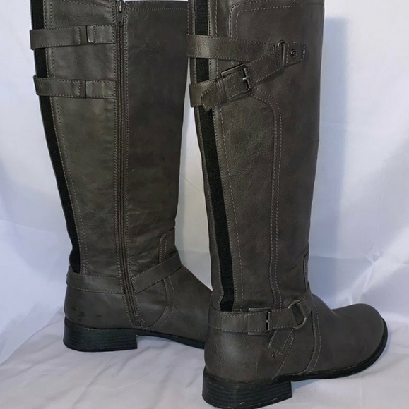 G by Guess knee boots dark grey low heel size 10 - Picture 6 of 7